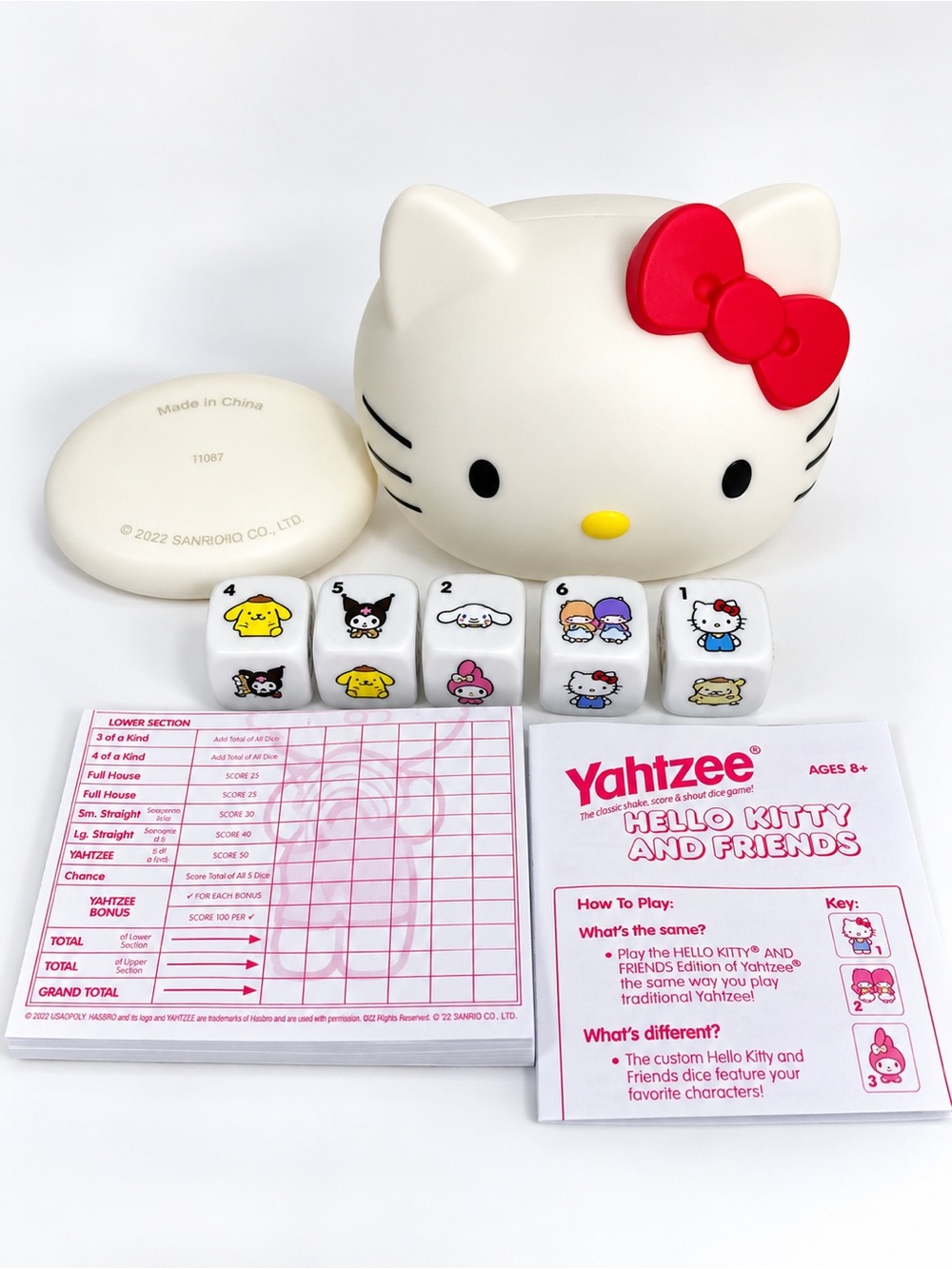 Hello Kitty & Friends Yahtzee Sanrio Collectible Dice Game 2022 Complete